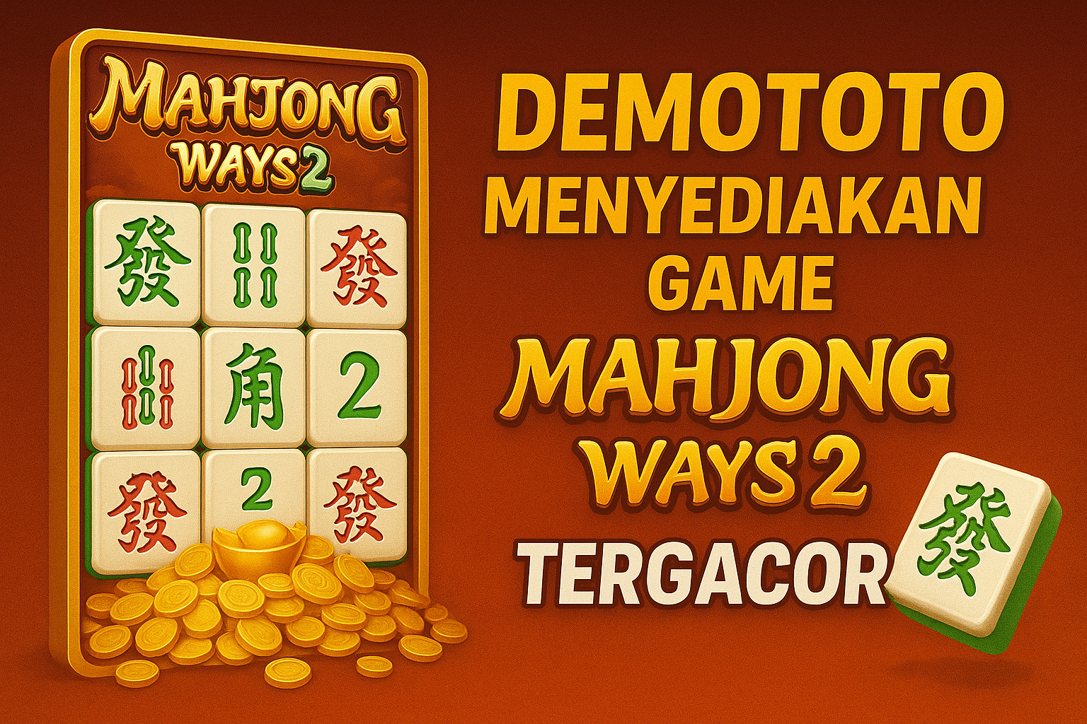 🀄 Demototo Menyediakan Game Mahjong Ways 2 Tergacor!